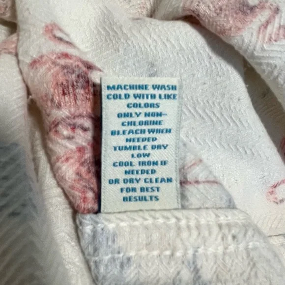 Caribbean Silk Blend Chic Coastal Shirt, Men’s L, White with Pink Flamingos - Picture 5 of 5